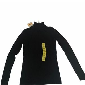 Leo And Nicole Turtleneck Sweater - Ribbed - Black